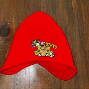 Vintage Red Super Couch Potato 5K Winter Hat KC Caps Embroidered Patch Hat